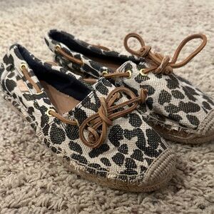 Sperry Leopard Print Moccasins